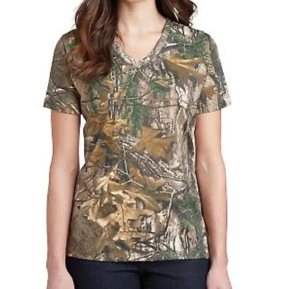 Mossy Oak Women's Woodland Camo Short Sleeve Tee